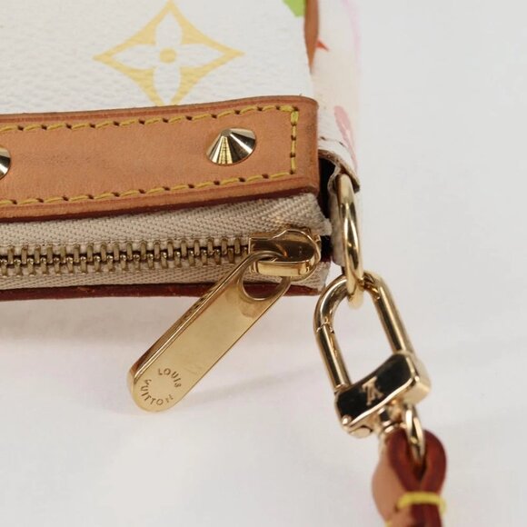 LOUIS VUITTON Multicolor Pochette Accessoires Pouch White M92649 Auth 128866V - Picture 10 of 15